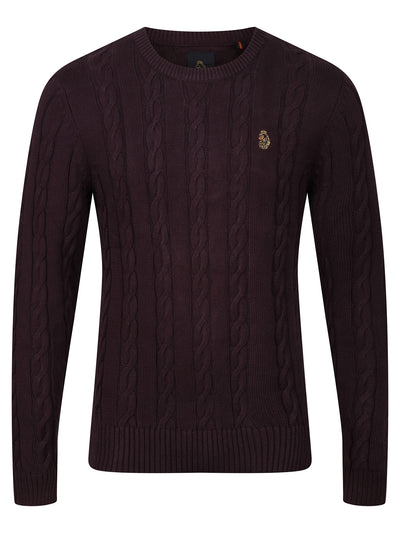 ASPEN TEXTURED CREW NECK KNITTED JUMPER