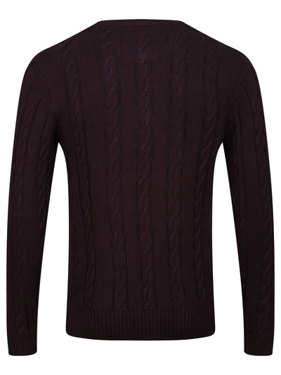 ASPEN TEXTURED CREW NECK KNITTED JUMPER