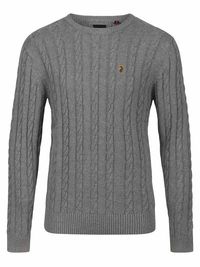ASPEN TEXTURED CREW NECK KNITTED JUMPER