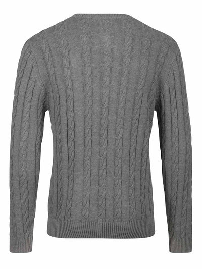 ASPEN TEXTURED CREW NECK KNITTED JUMPER