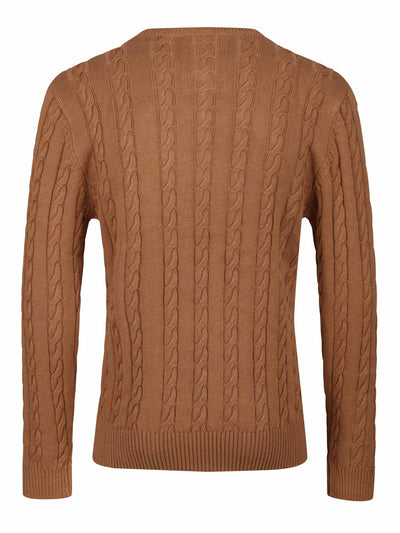 ASPEN TEXTURED CREW NECK KNITTED JUMPER