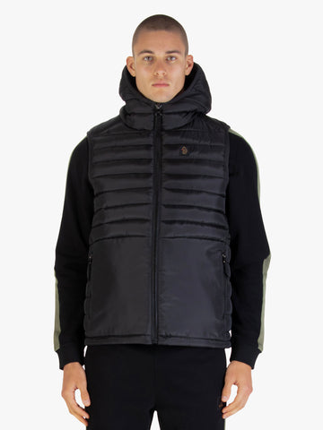 Men's black gilet.