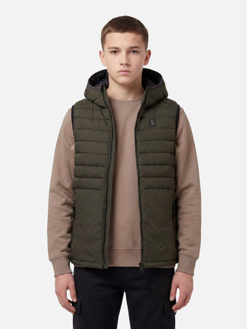 Bubbla Hood 2000 Junior Padded Gilet - Dark Green