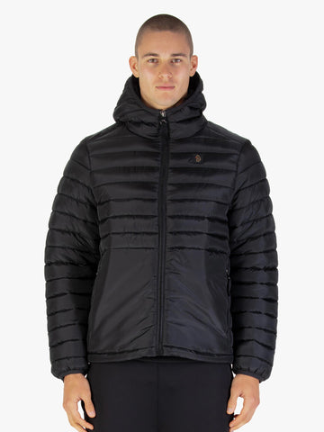 Men's black jacket.