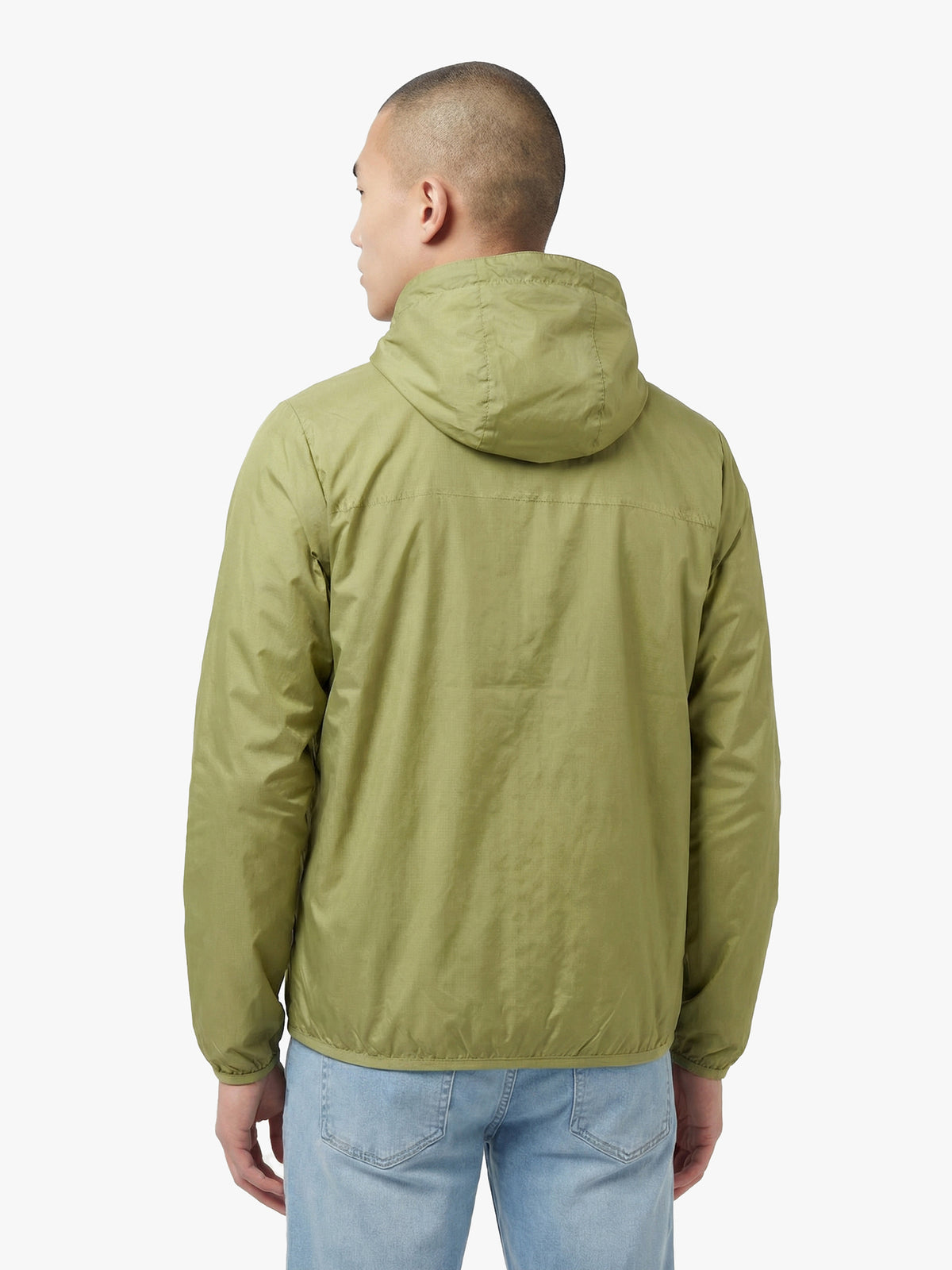 Men's green jacket with zip-up front, detail view 1