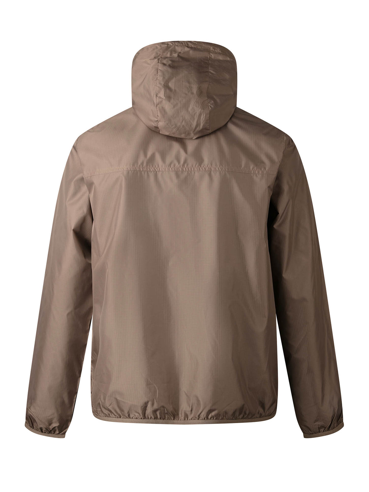 Men's brown jacket with zip-up front.