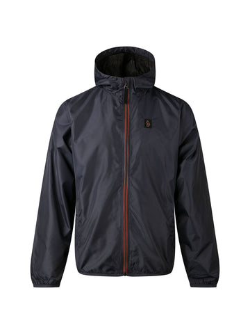 Boy's grey hood jacket with zip , front view