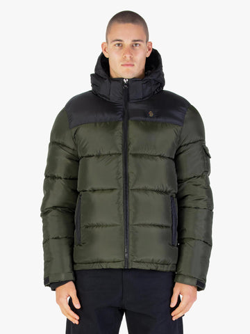 Men's green jacket.