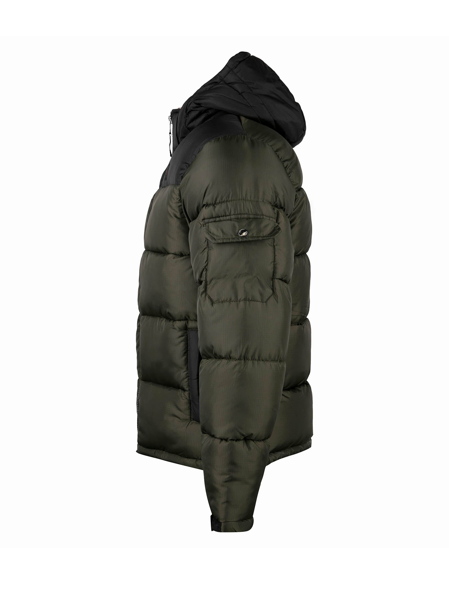 Luke 1977 Mens Yupick Padded Green Jacket | Zip Hooded Fleece
