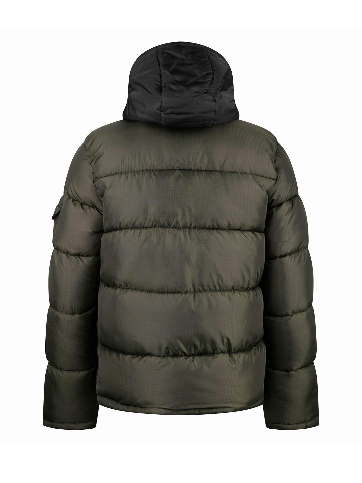 Luke 1977 Mens Yupick Padded Green Jacket | Zip Hooded Fleece