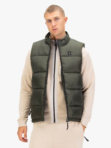Men's green gilet.