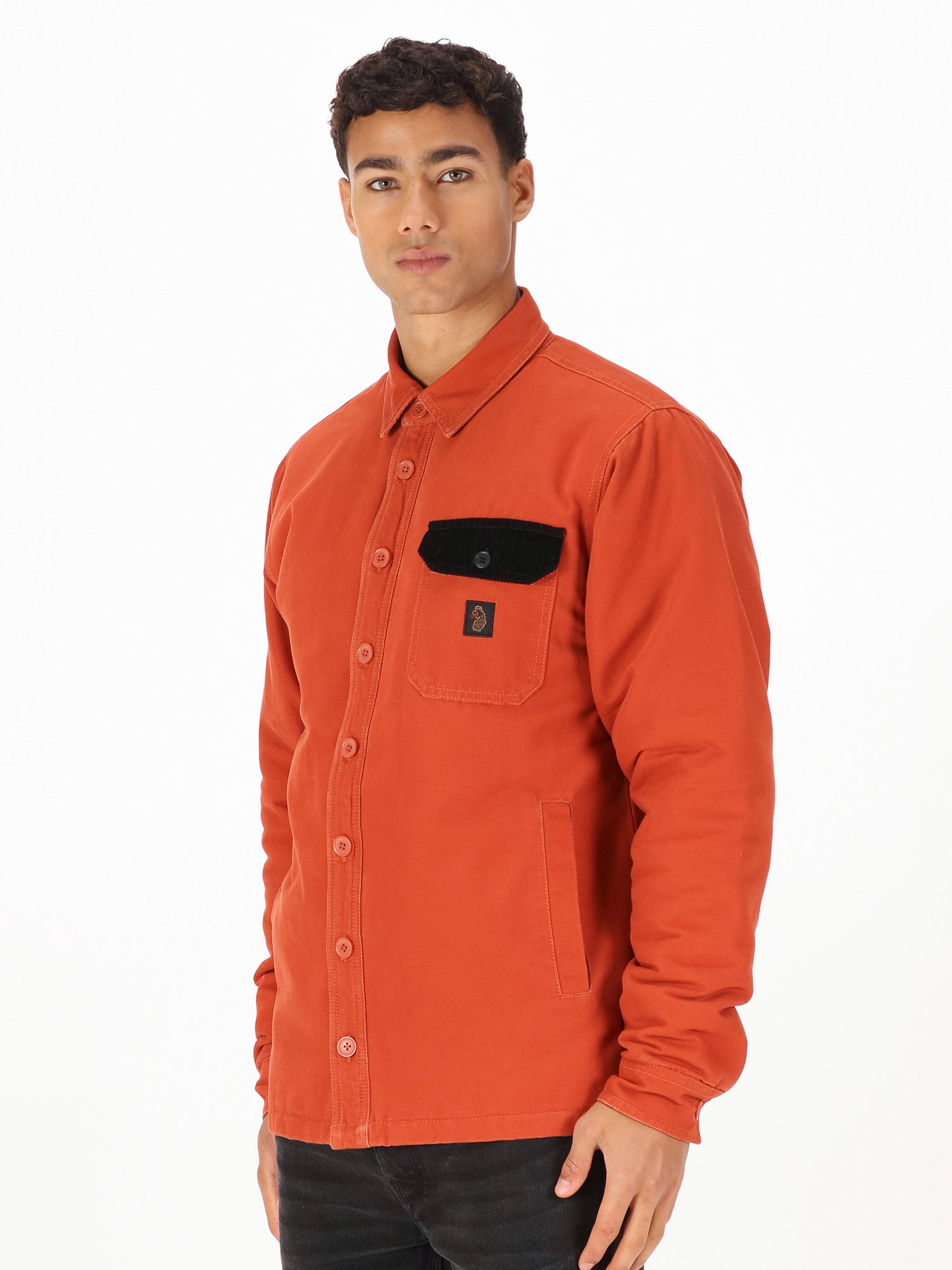 BALA 1000 Men's Button-Up Workwear Inspired Shacket Jacket in Orange ...