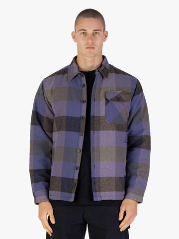 Men's purple jacket.