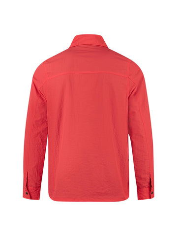 Seattle Crinkled Nylon Shacket - Grenadine