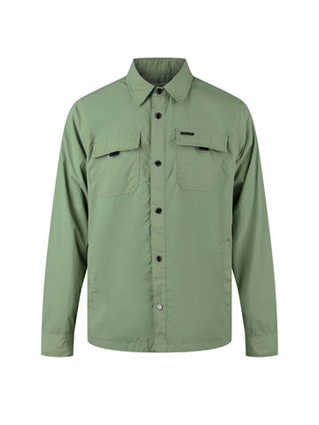 Seattle Crinkled Nylon Shacket - Sage