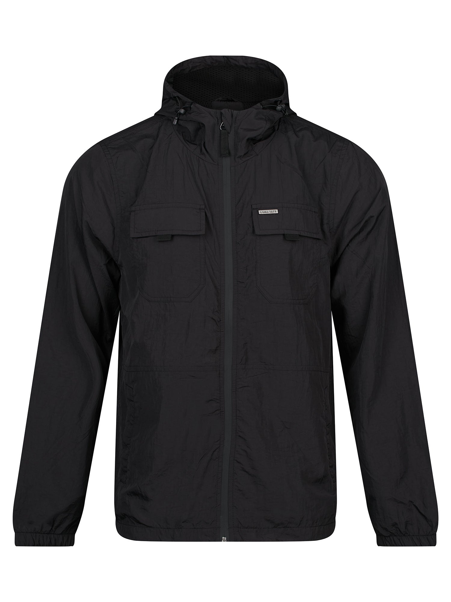 DENVER CRINKLED NYLON HOODED JACKET