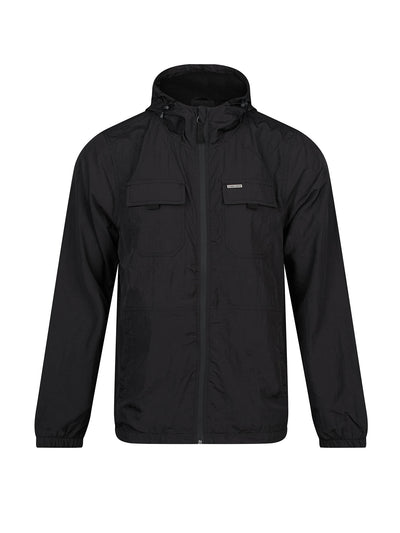 DENVER CRINKLED NYLON HOODED JACKET