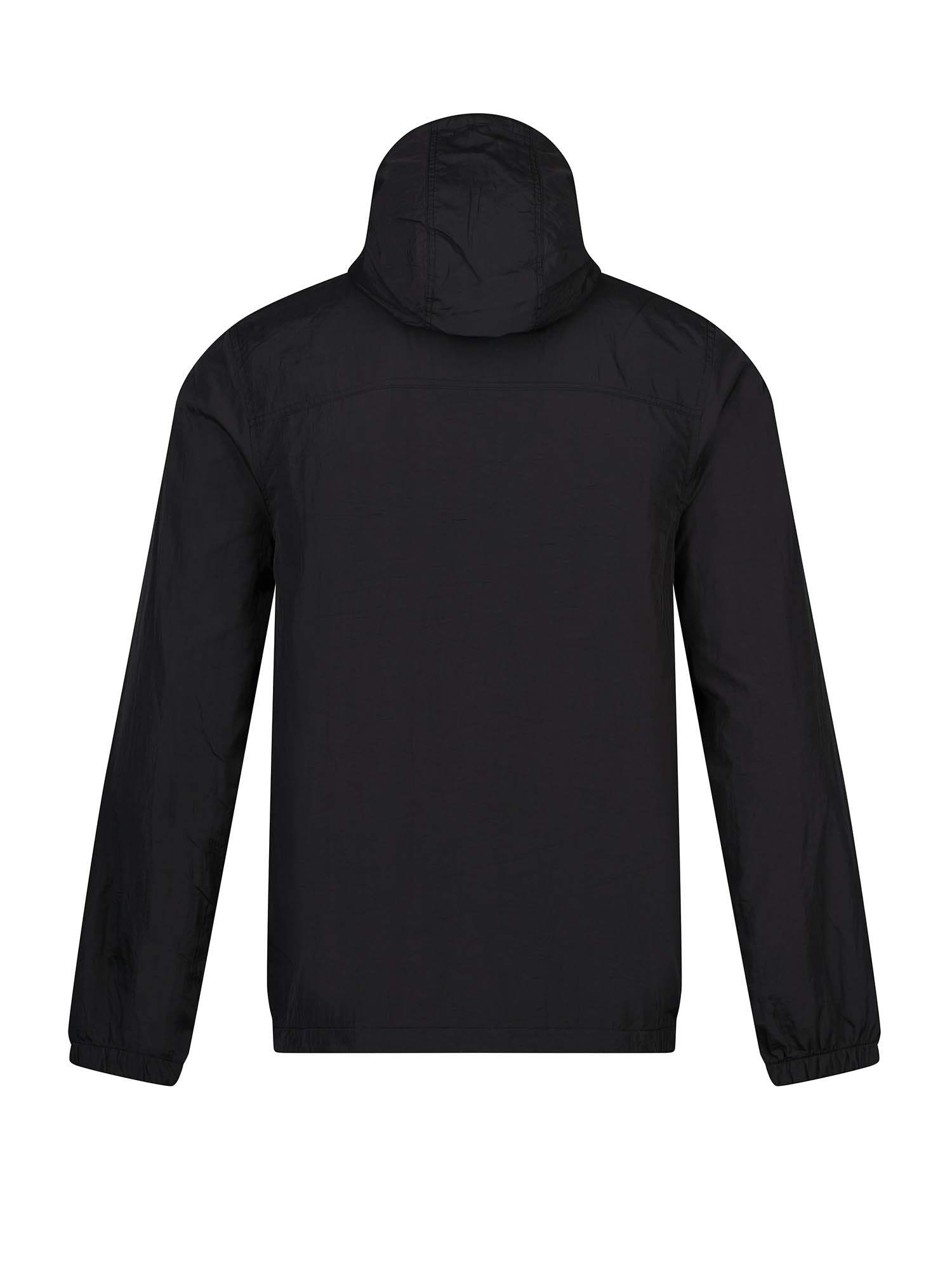 DENVER Black Lightweight Nylon Hooded Jacket w/ Breathable Mesh