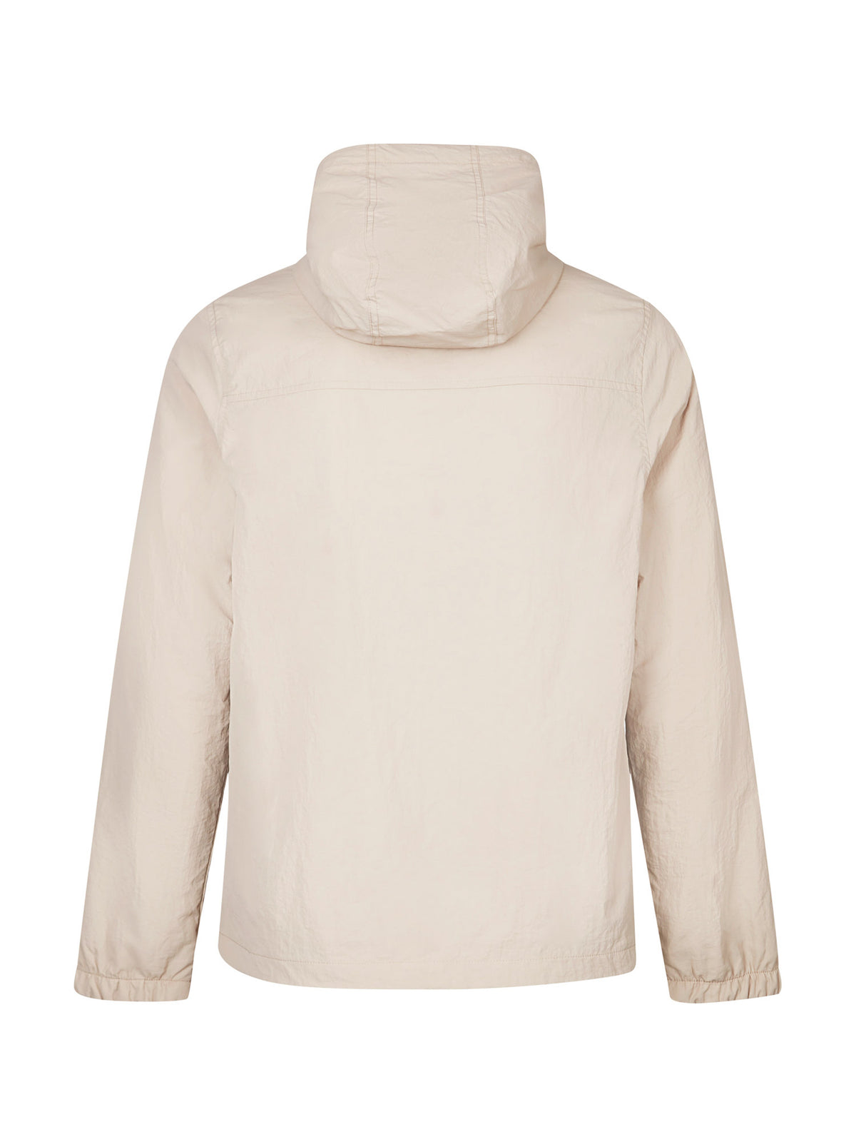 Men's beige jacket with chest pocket, back view