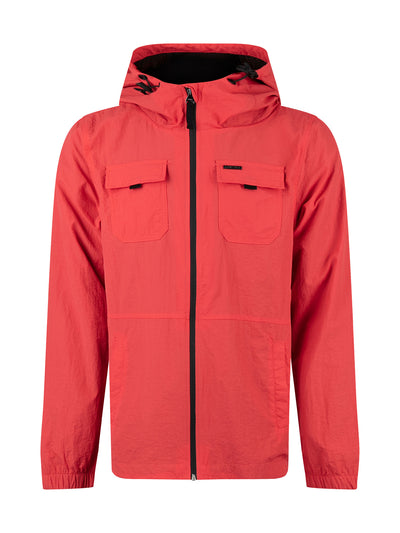 DENVER CRINKLED NYLON HOODED JACKET