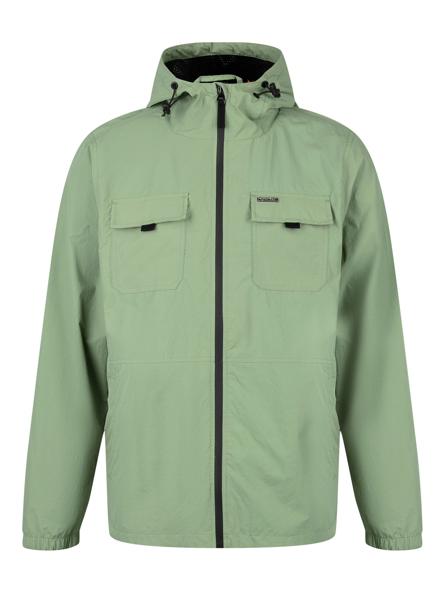 DENVER CRINKLED NYLON HOODED JACKET