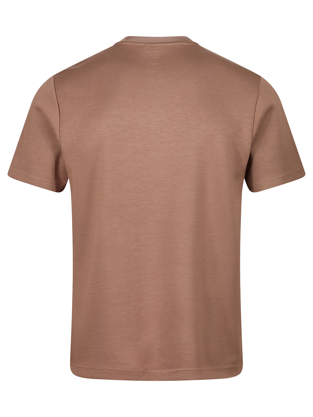 Men's brown t-shirt with crew neck and short sleeves - detail view 3.