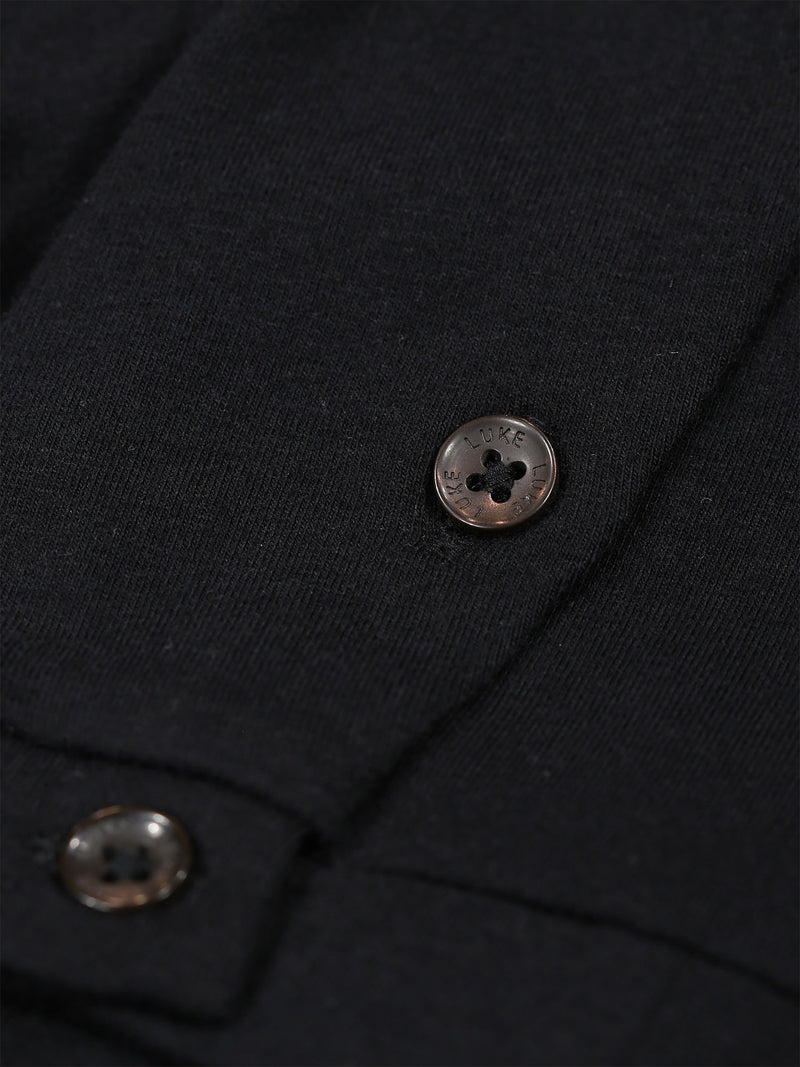 Shanghai Modal Button Cuff Detail T-Shirt - Black