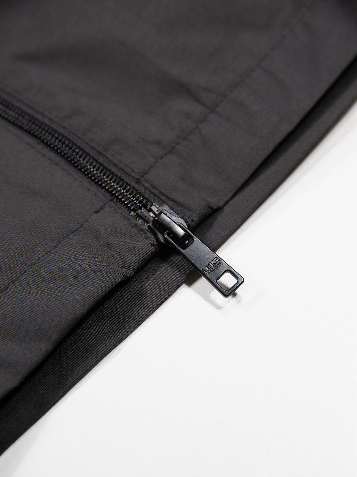 Men's black coat.