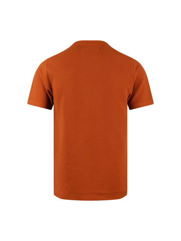 Alboran Jacquard Waffle T-Shirt - Caramel
