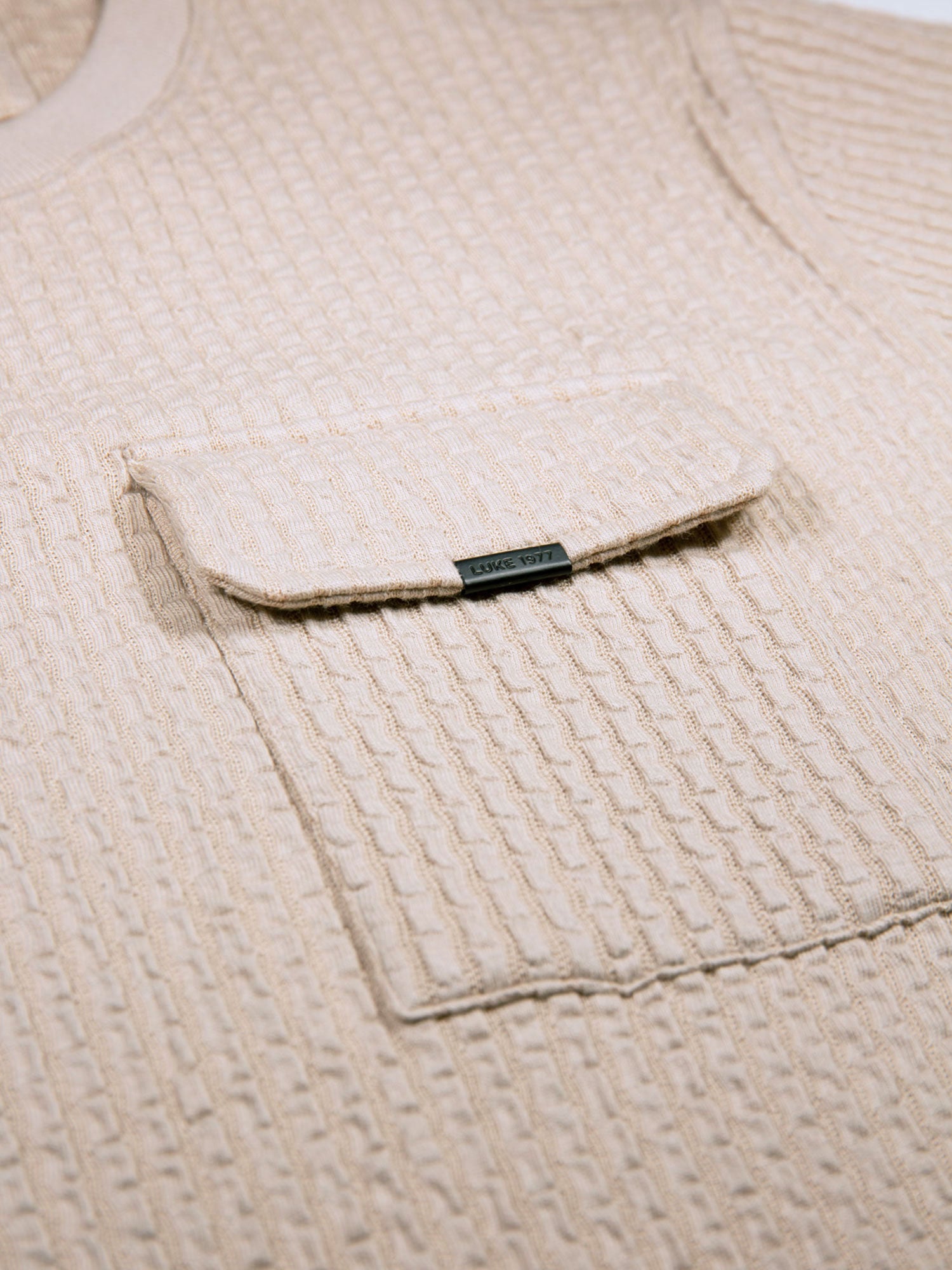 WAFFLE DOWN REGULAR FIT T-SHIRT