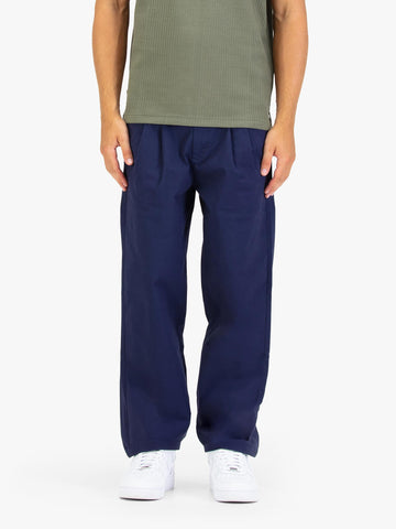 Men's navy trousers.