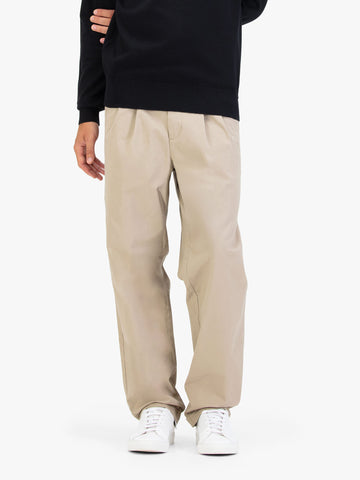 Men's beige trousers.