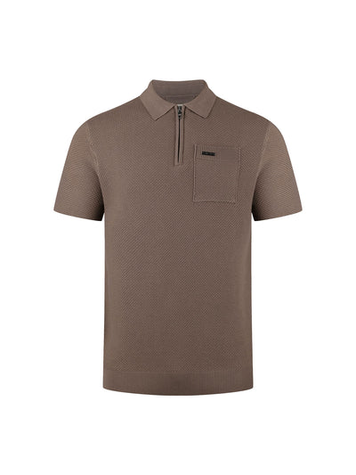 SWELL KNITTED ZIP POLO
