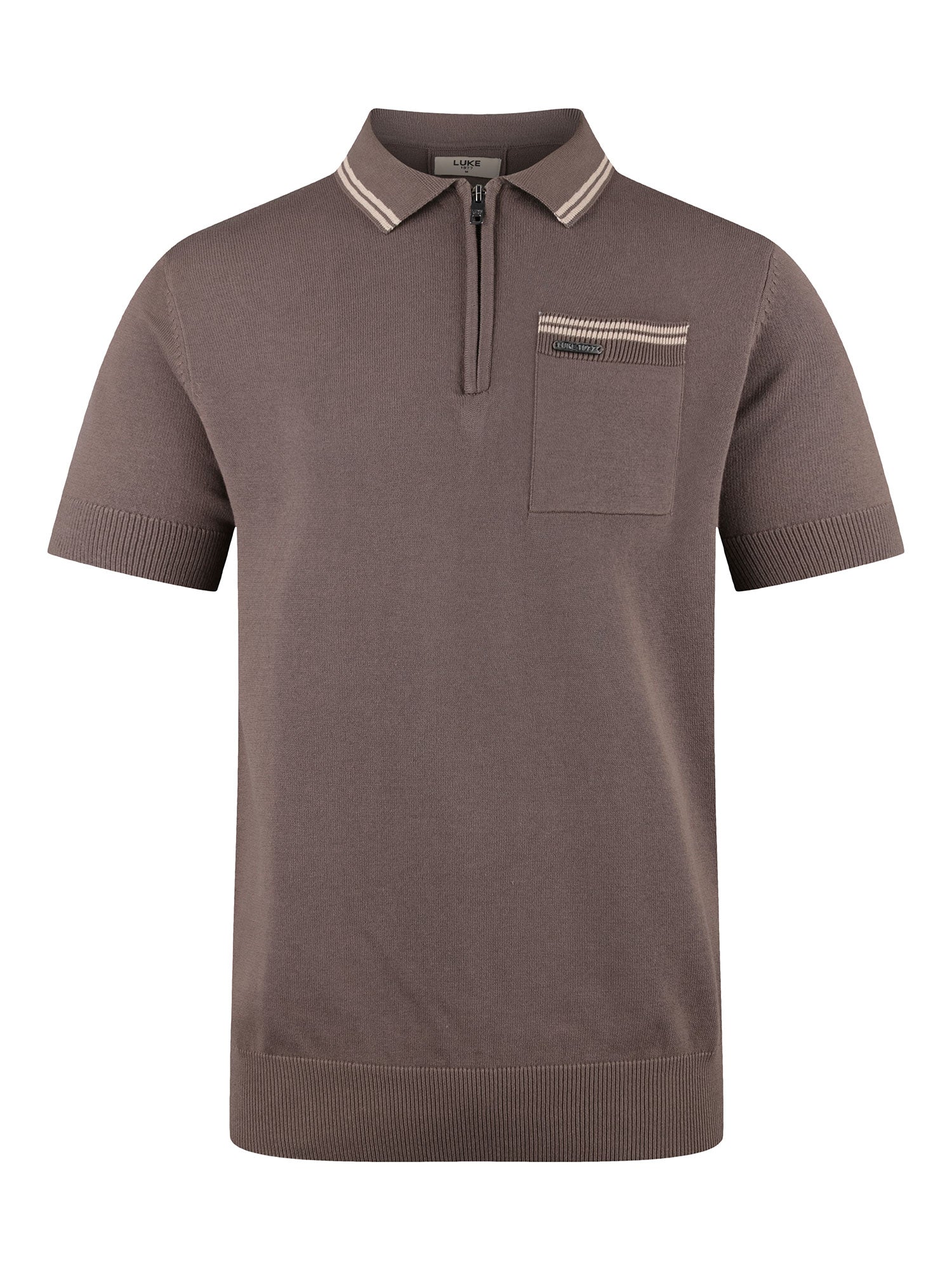 SEBACO KNITTED ZIP POLO