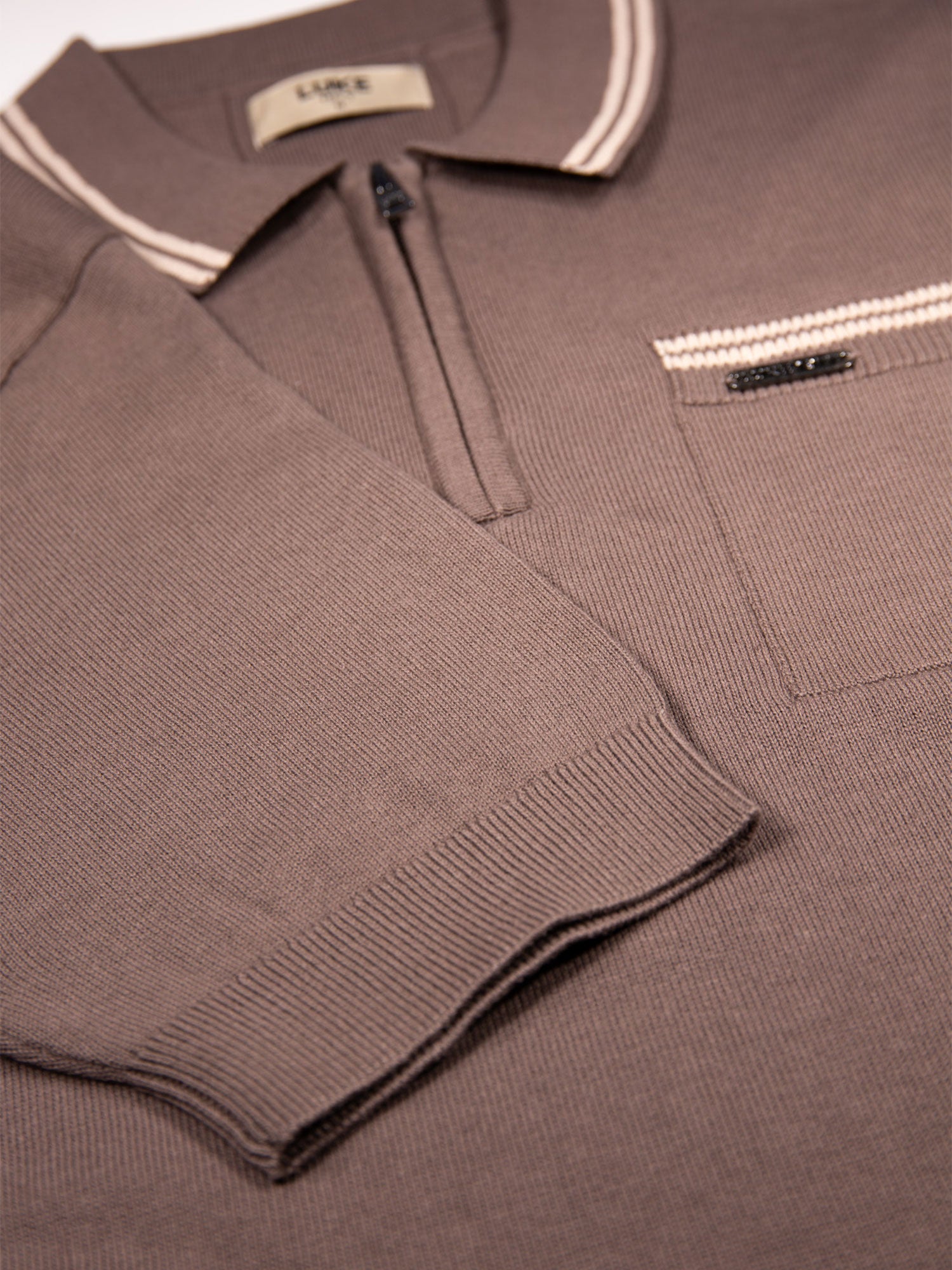 SEBACO KNITTED ZIP POLO