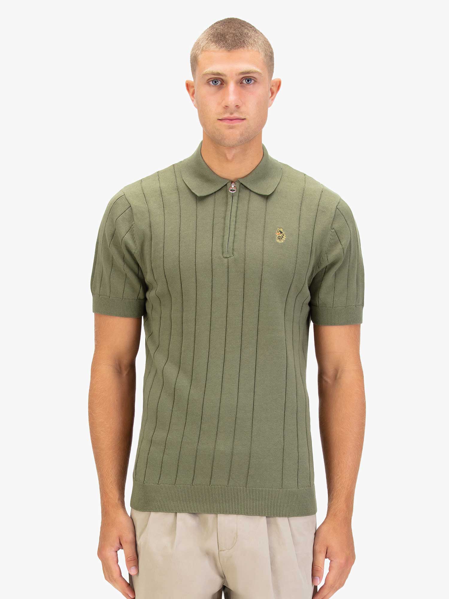 RIB EYE KNITTED POLO