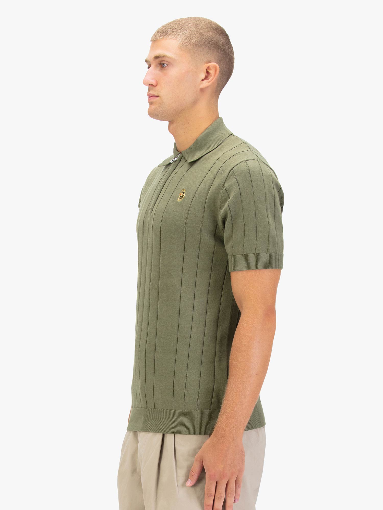 RIB EYE KNITTED POLO