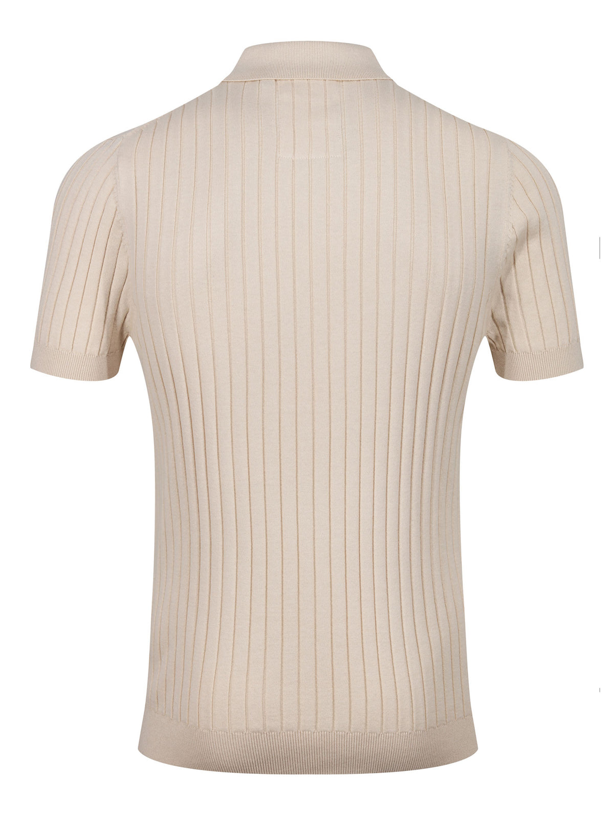 RIB EYE KNITTED ZIP POLO