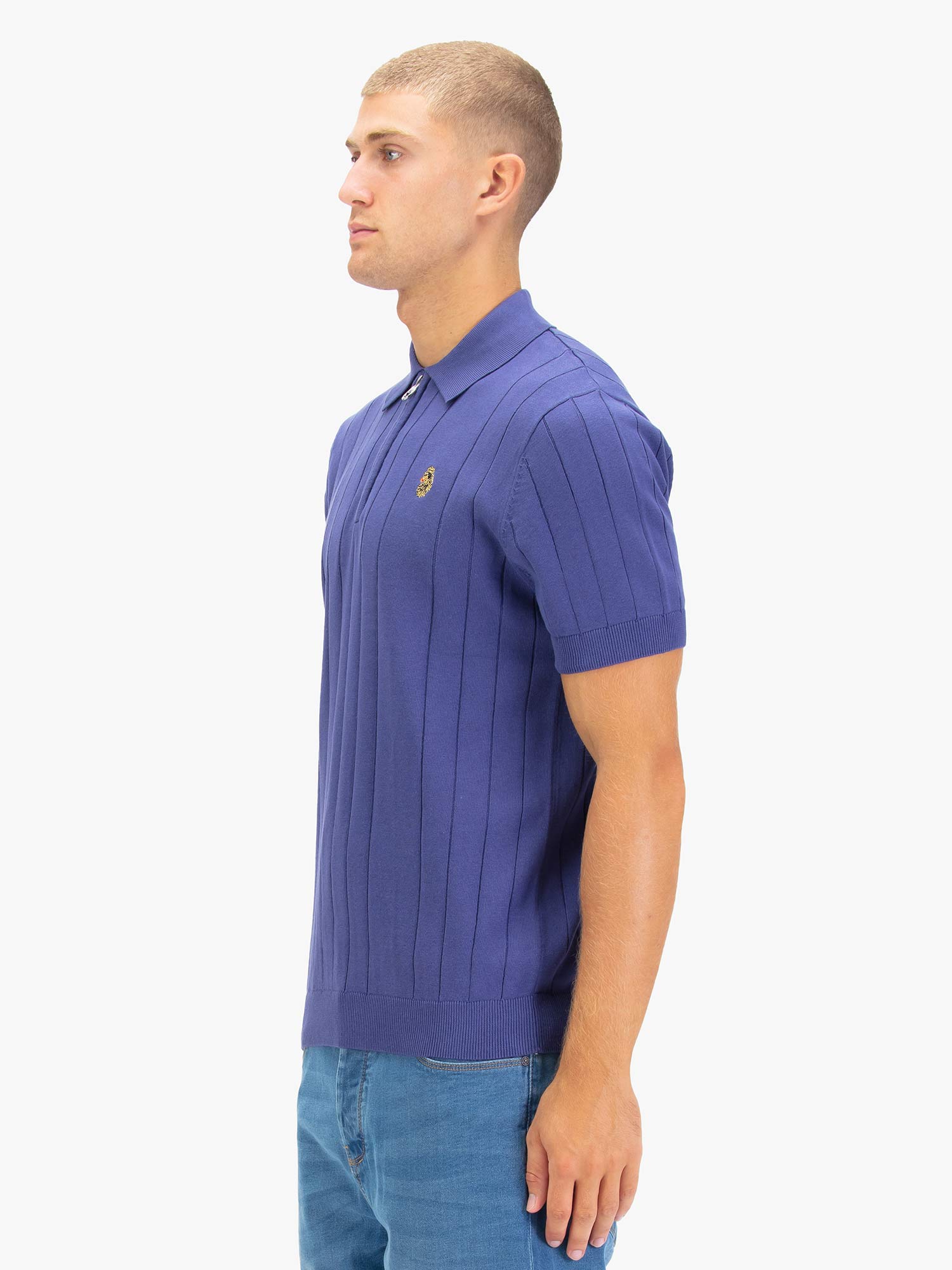RIB EYE KNITTED POLO