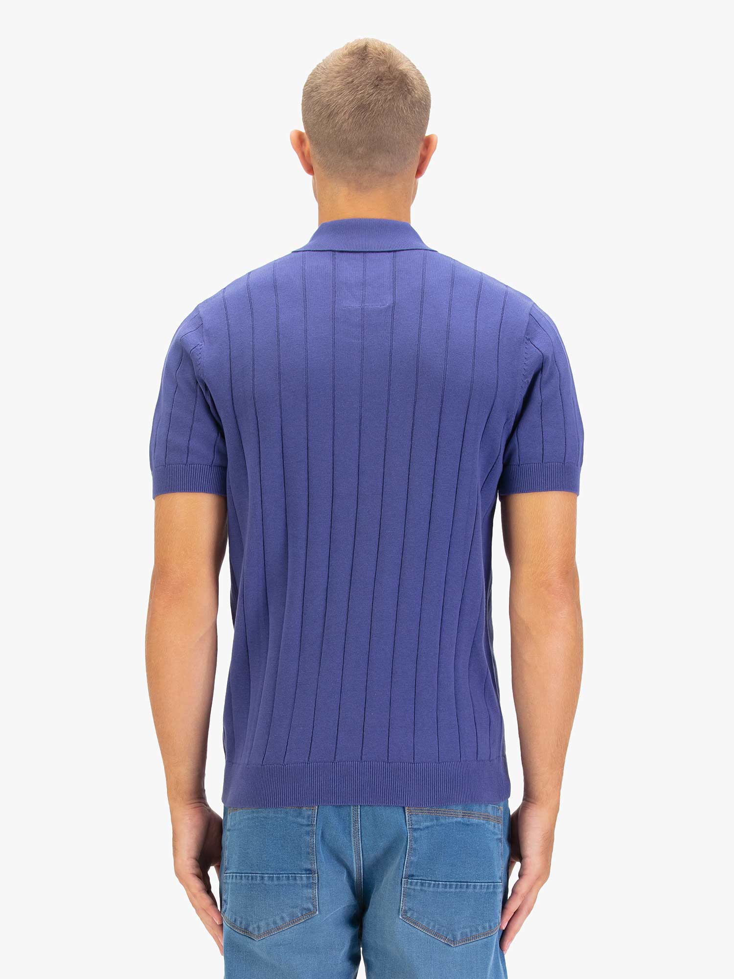 RIB EYE KNITTED POLO