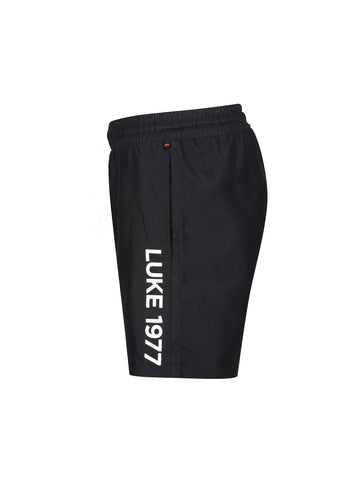 Boy's shorts with jersey and printed, side view