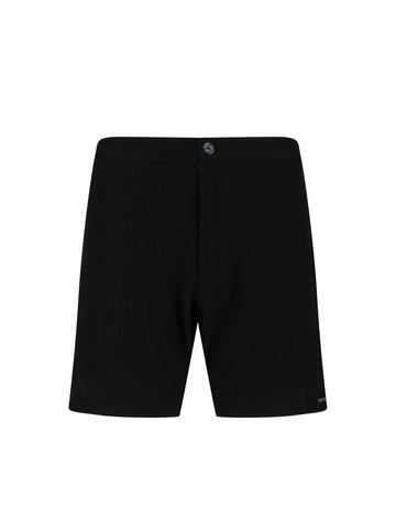 Men's black shorts with drawstring waistband.