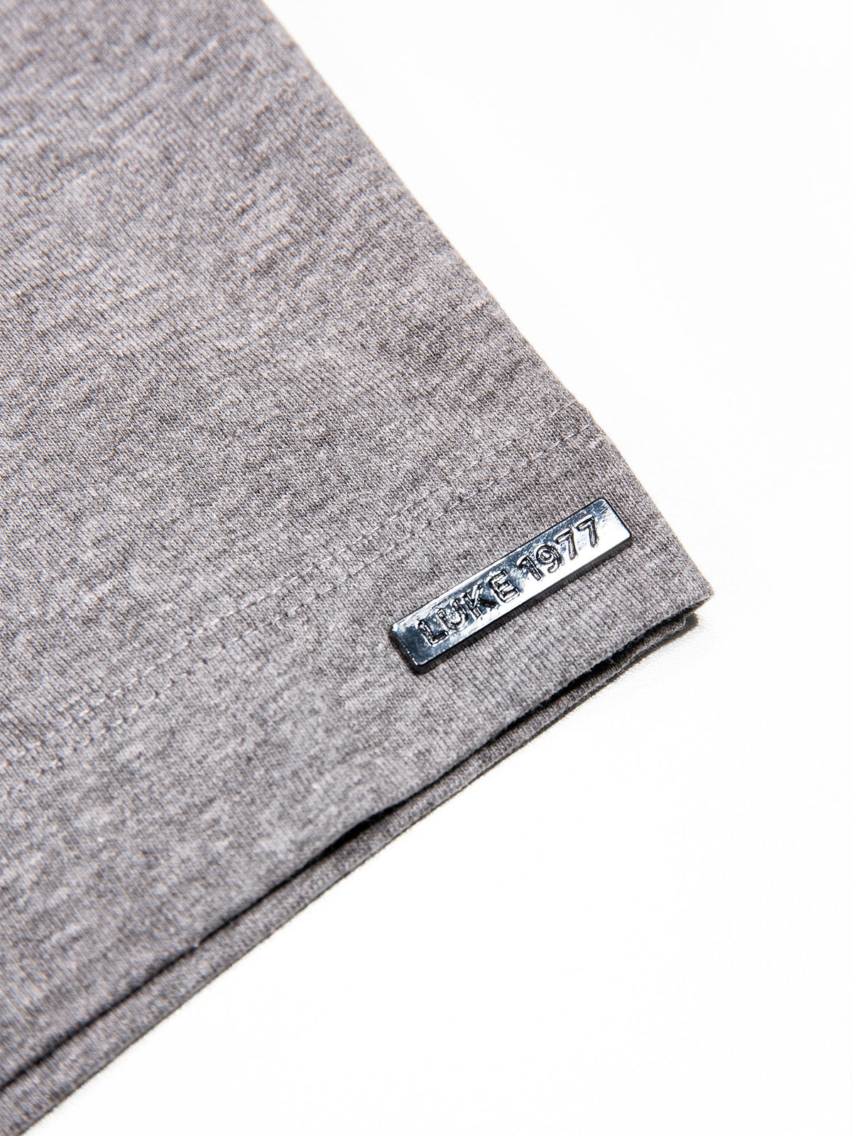 Men's grey shorts with drawstring waistband.