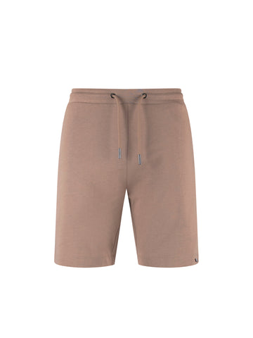 Men's brown shorts with drawstring waistband.