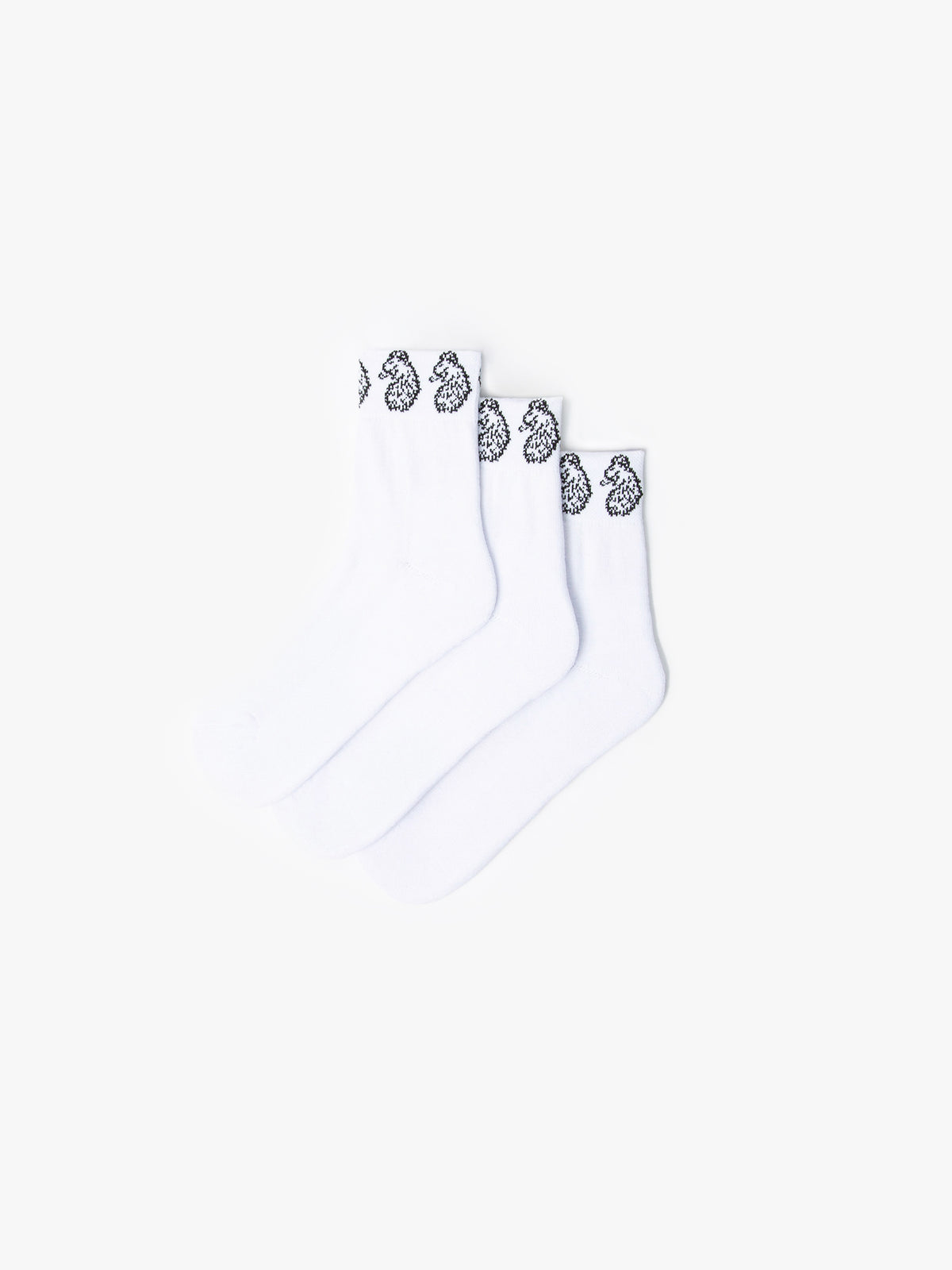Men's white socks.