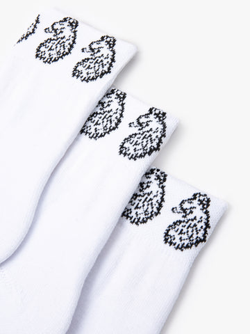 Men's white socks.