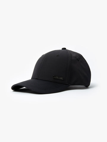 Men's black hat.