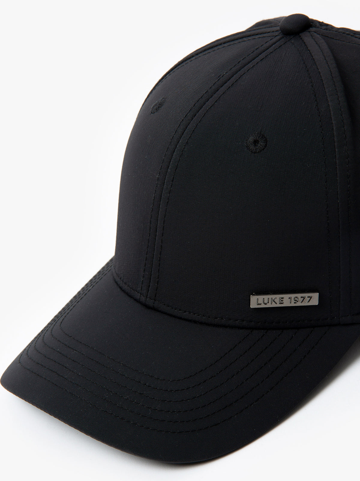 Men's black hat.