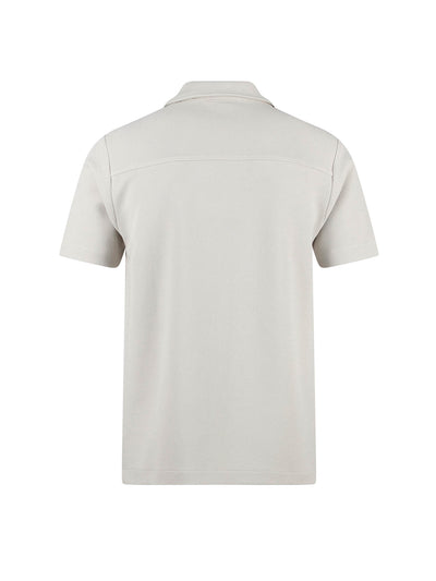 Men's grey shirt with button-up front.