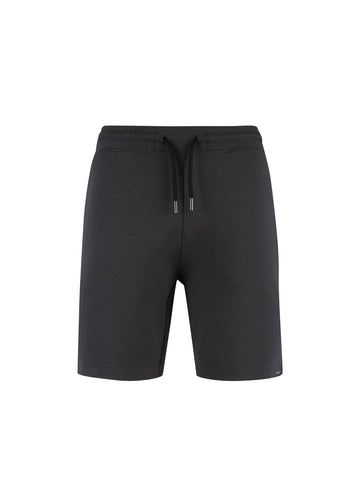 Men's grey shorts with drawstring waistband.
